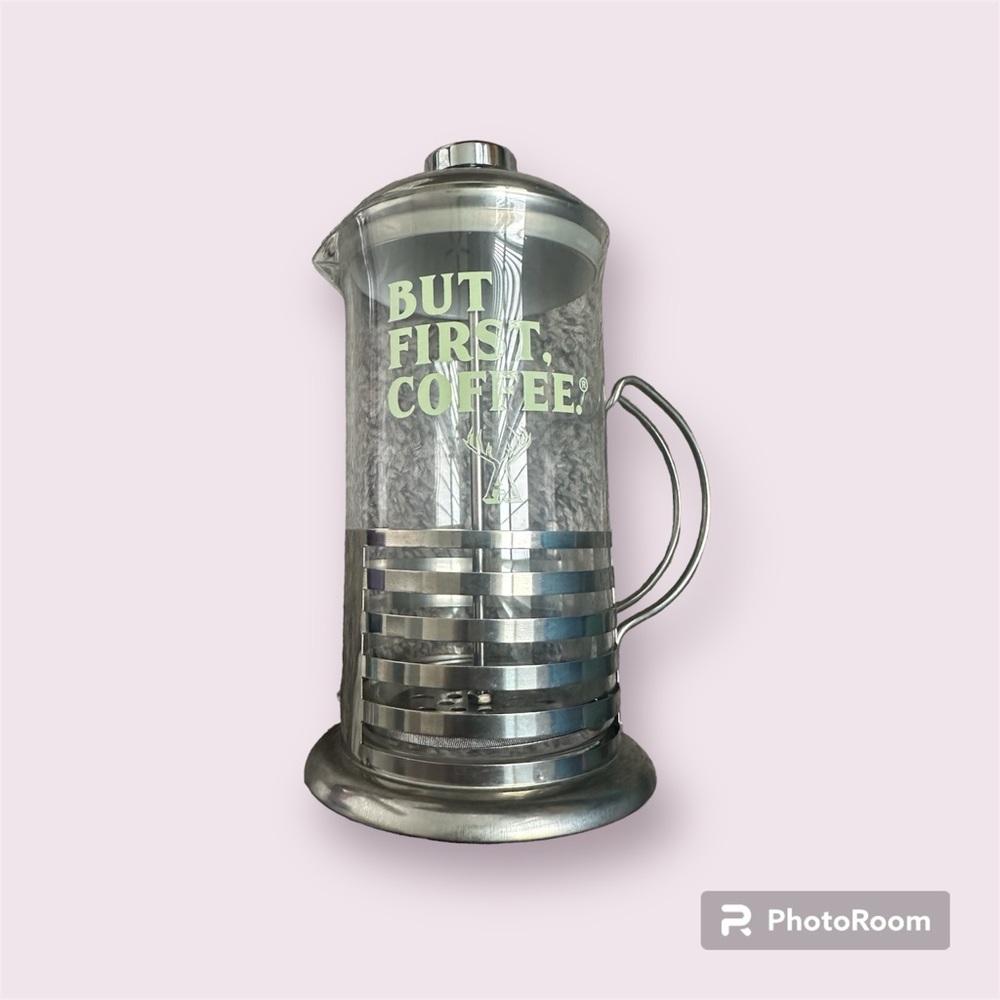 20oz Alfred- French Press- “But First Coffee” - Picture 2 of 3